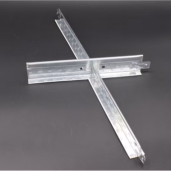 천장 그리드 구성요소/T 바 강철 T형 천장 용골/일시 중단 아연 도금 천장 T 그리드, 플랫